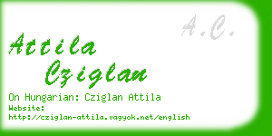 attila cziglan business card